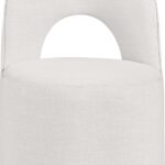Cirelle Linen Textured Performance Fabric Upholstered Dining Chair