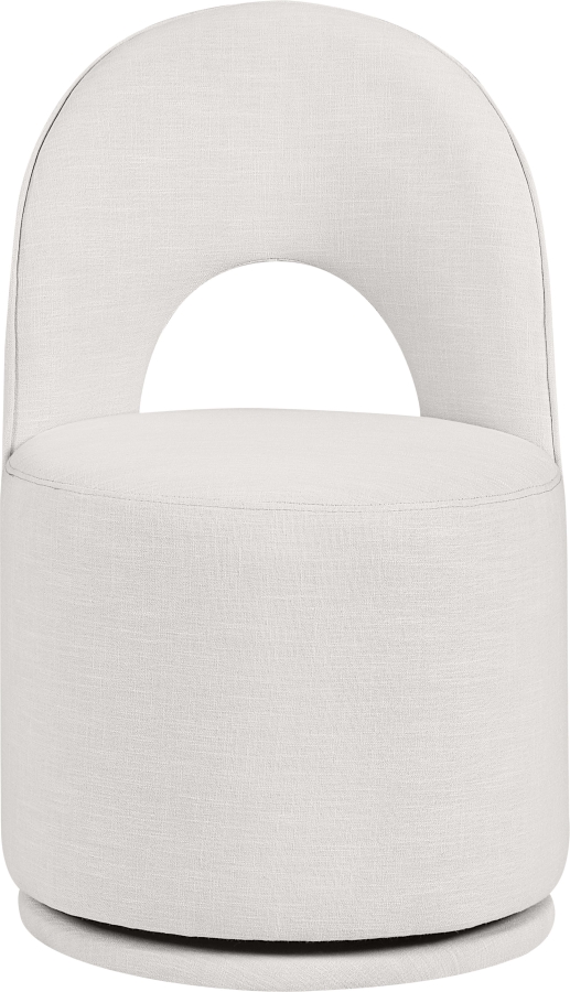 Cirelle Linen Textured Performance Fabric Upholstered Dining Chair