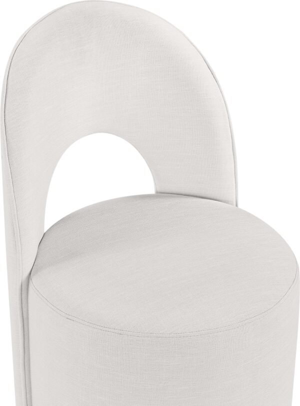 Cirelle Linen Textured Performance Fabric Upholstered Dining Chair