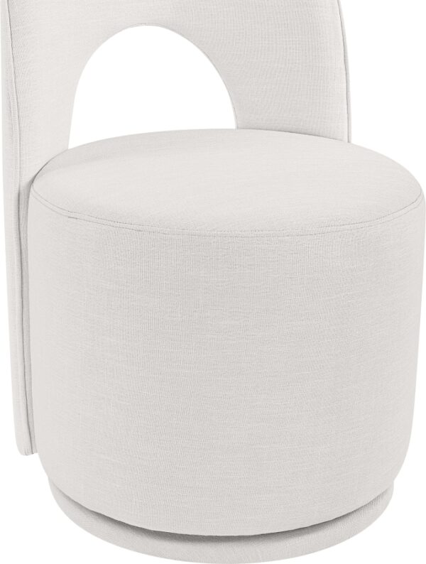 Cirelle Linen Textured Performance Fabric Upholstered Dining Chair