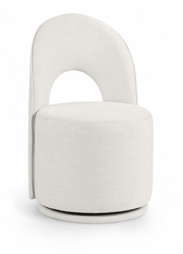 Cirelle Linen Textured Performance Fabric Upholstered Dining Chair