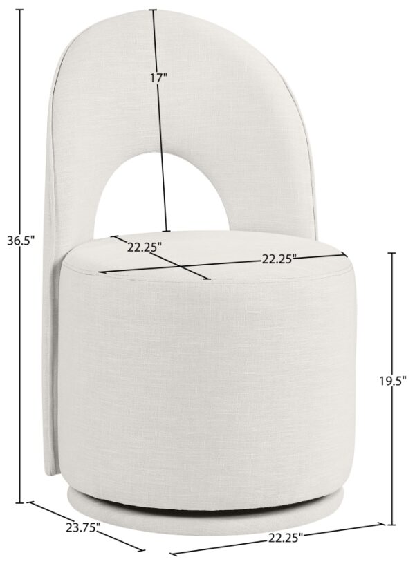 Cirelle Linen Textured Performance Fabric Upholstered Dining Chair
