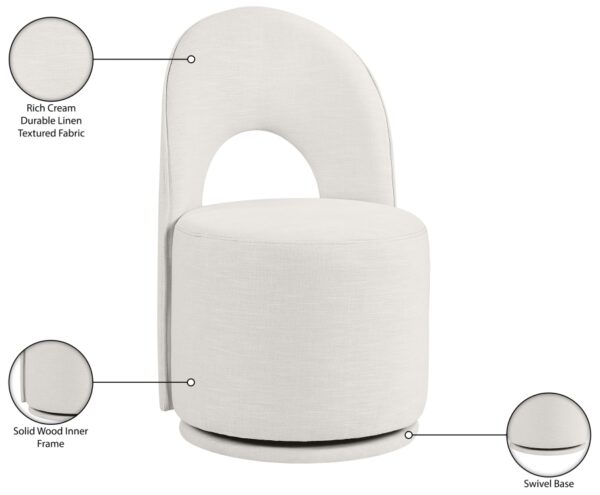Cirelle Linen Textured Performance Fabric Upholstered Dining Chair