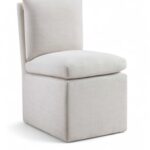 Nelori Linen Textured Performance Fabric Upholstered Dining Chair