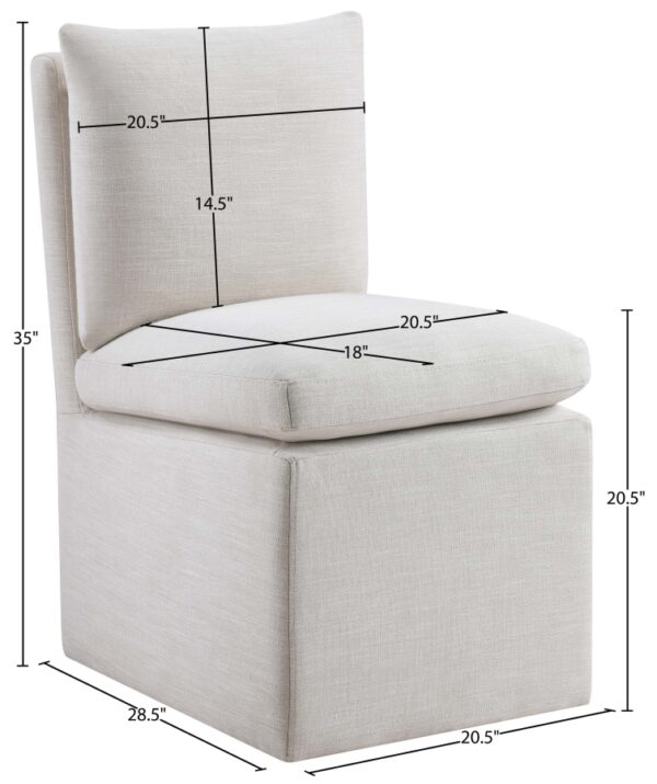 Nelori Linen Textured Performance Fabric Upholstered Dining Chair