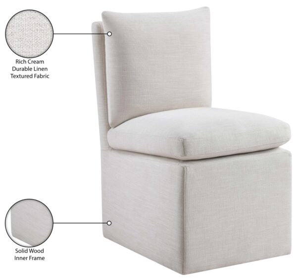 Nelori Linen Textured Performance Fabric Upholstered Dining Chair