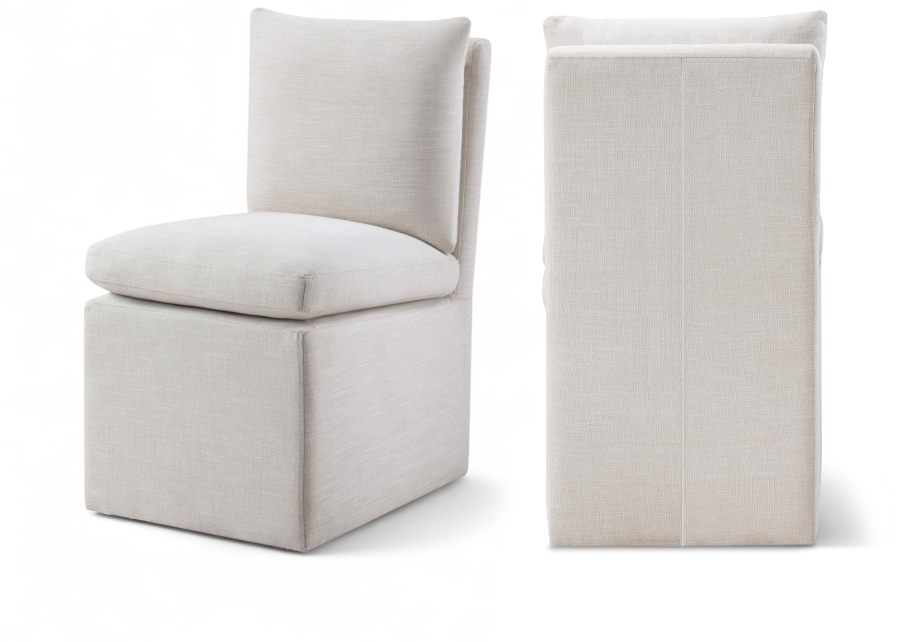 Nelori Linen Textured Performance Fabric Upholstered Dining Chair