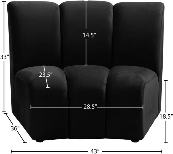 Infinity Velvet Upholstered Modular Chair