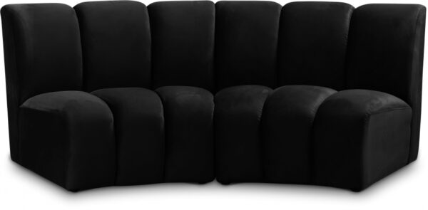 Infinity 83" Velvet Upholstered 2pc. Modular Sectional