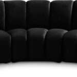 Infinity 119" Velvet Upholstered 3pc. Modular Sectional