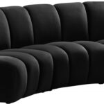 Infinity 119" Velvet Upholstered 3pc. Modular Sectional