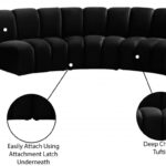 Infinity 119" Velvet Upholstered 3pc. Modular Sectional