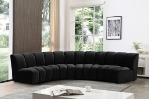 Infinity 148" Velvet Upholstered 4pc. Modular Sectional