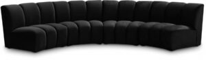 Infinity 148" Velvet Upholstered 4pc. Modular Sectional