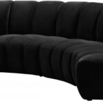 Infinity 148" Velvet Upholstered 4pc. Modular Sectional