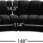 Infinity 148" Velvet Upholstered 4pc. Modular Sectional