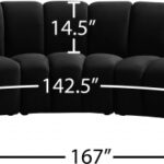 Infinity 167" Velvet Upholstered 5pc. Modular Sectional