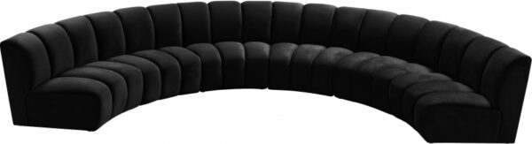 Infinity 176" Velvet Upholstered 6pc. Modular Sectional