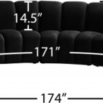 Infinity 176" Velvet Upholstered 6pc. Modular Sectional