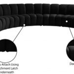 Infinity 176" Velvet Upholstered 6pc. Modular Sectional