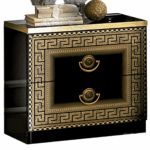 Aida Black w/Gold Nightstand