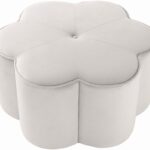 Daisy Velvet Upholstered Ottoman