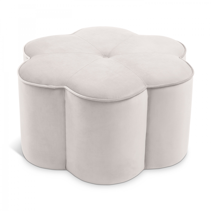 Daisy Velvet Upholstered Ottoman