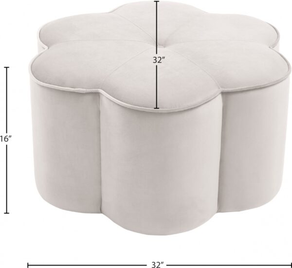 Daisy Velvet Upholstered Ottoman