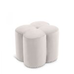 Clover Velvet Upholstered Stool
