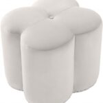 Clover Velvet Upholstered Stool