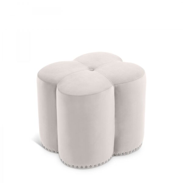 Clover Velvet Upholstered Stool