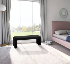 Minimalist Velvet Upholstered Bench