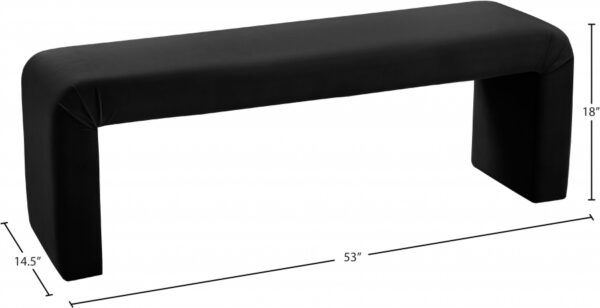 Minimalist Velvet Upholstered Bench