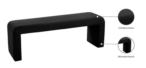 Minimalist Velvet Upholstered Bench