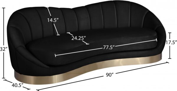 Shelly 91.5" Velvet Upholstered Sofa