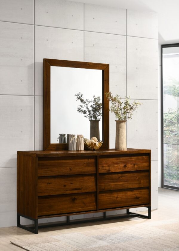 Reed Wood Frame Mirror