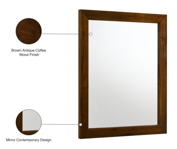 Reed Wood Frame Mirror