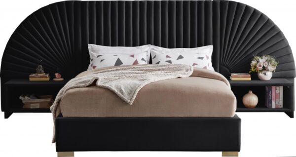 Cleo Velvet Upholstered Bed