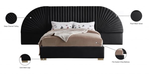 Cleo Velvet Upholstered Bed