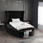 Luxus Velvet Upholstered Twin Bed