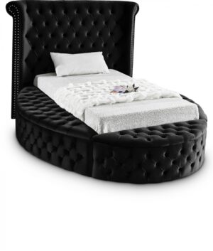 Luxus Velvet Upholstered Twin Bed