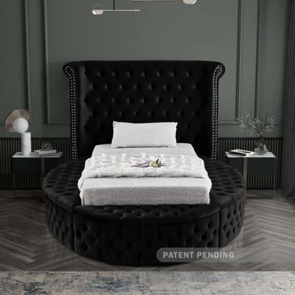 Luxus Velvet Upholstered Twin Bed