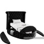 Luxus Velvet Upholstered Twin Bed
