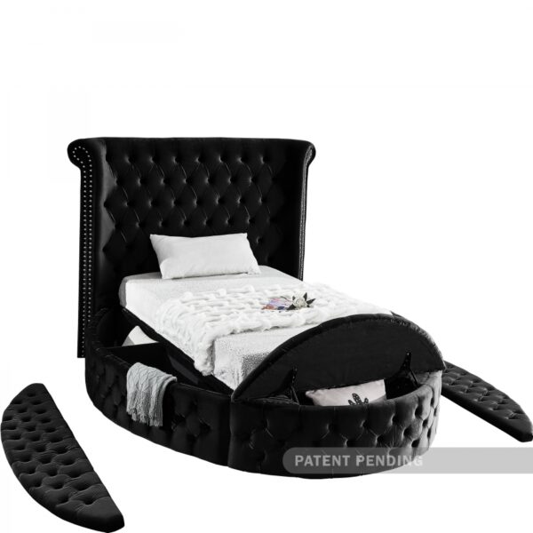 Luxus Velvet Upholstered Twin Bed