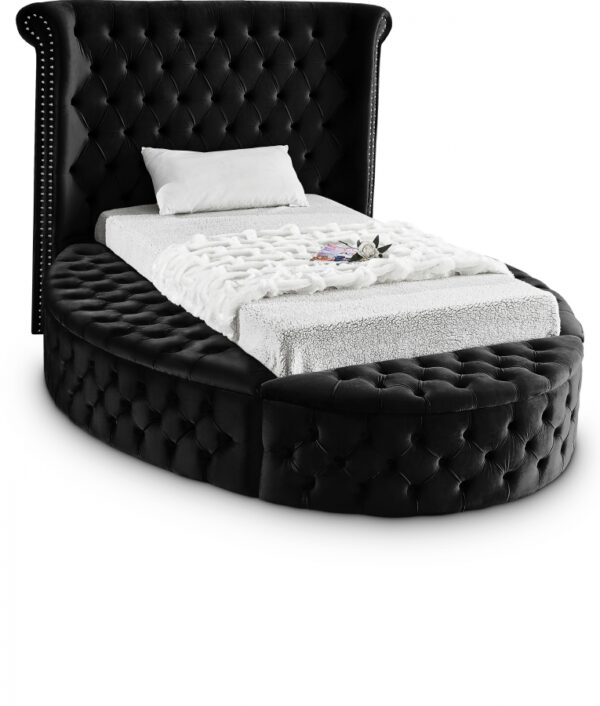 Luxus Velvet Upholstered Twin Bed