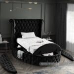 Luxus Velvet Upholstered Twin Bed