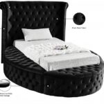 Luxus Velvet Upholstered Twin Bed