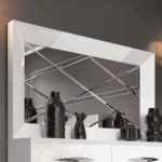 Carmen White Mirror for Double Dresser