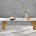 Casper Rectangular Glass Top, Acrylic And Metal Base Coffee Table