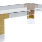 Casper Rectangular Glass Top, Acrylic And Metal Base Coffee Table